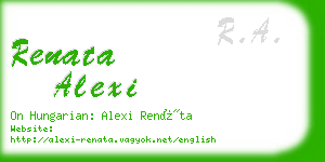 renata alexi business card